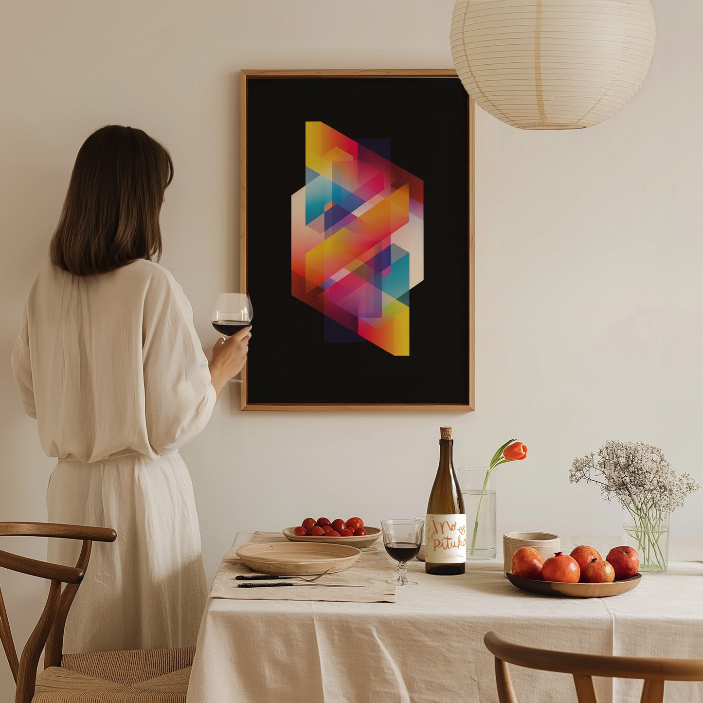 Neon Light Art Print | Ethereal Retro 80s Glow Poster