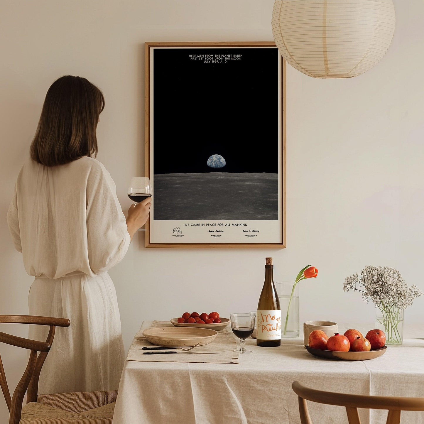 Pale Blue Dot NASA Poster – Earthrise Print from Apollo 11, Historic Space Photo, Available Framed/Unframed, Astronaut Gift for Space Lovers - Swell Scenes
