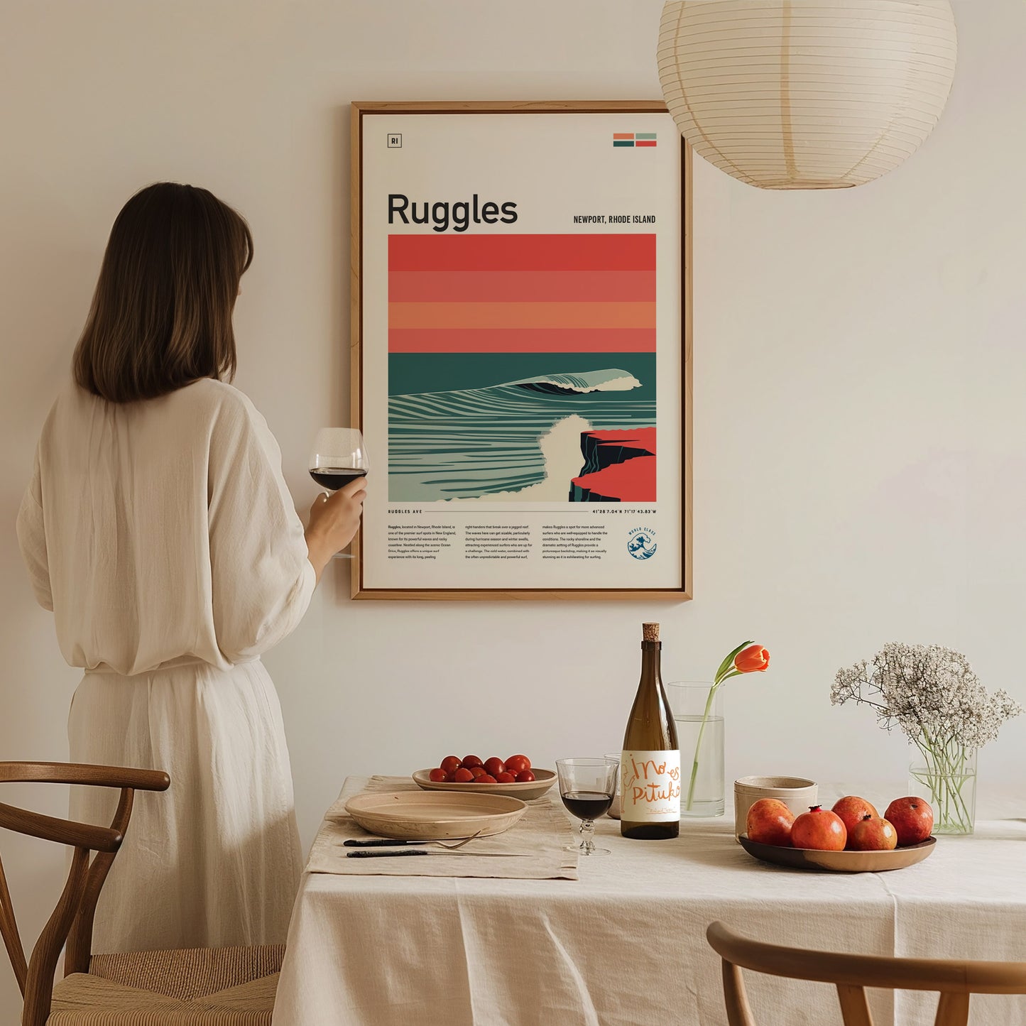 Ruggles Poster | Newport Rhode Island Surf Spot | East Coast Wave Art