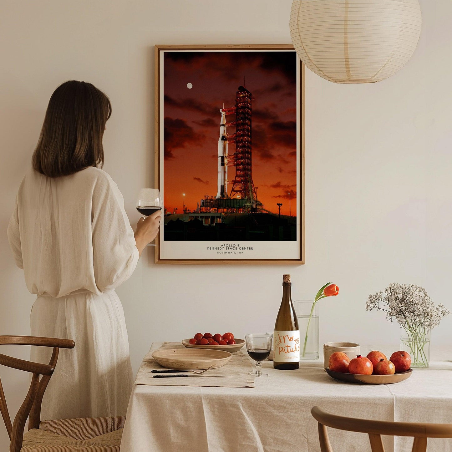 Apollo 4 Launch Poster – Historic NASA Saturn V Rocket Print, Kennedy Space Center, Available Framed/Unframed, Great Space Gift - Swell Scenes
