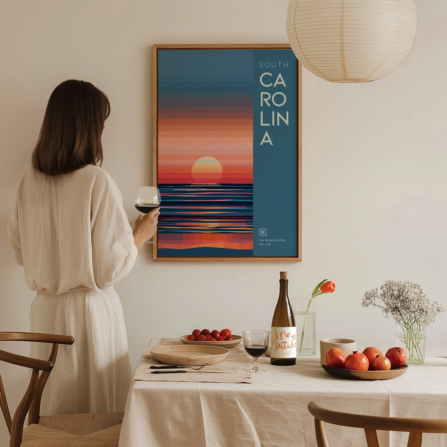 South Carolina Poster | Palmetto State Sunrise Art | Lowcountry Gift