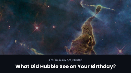 What Did Hubble See on Your Birthday, Carina Nebula with title overlay