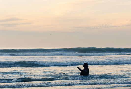 a person in the ocean