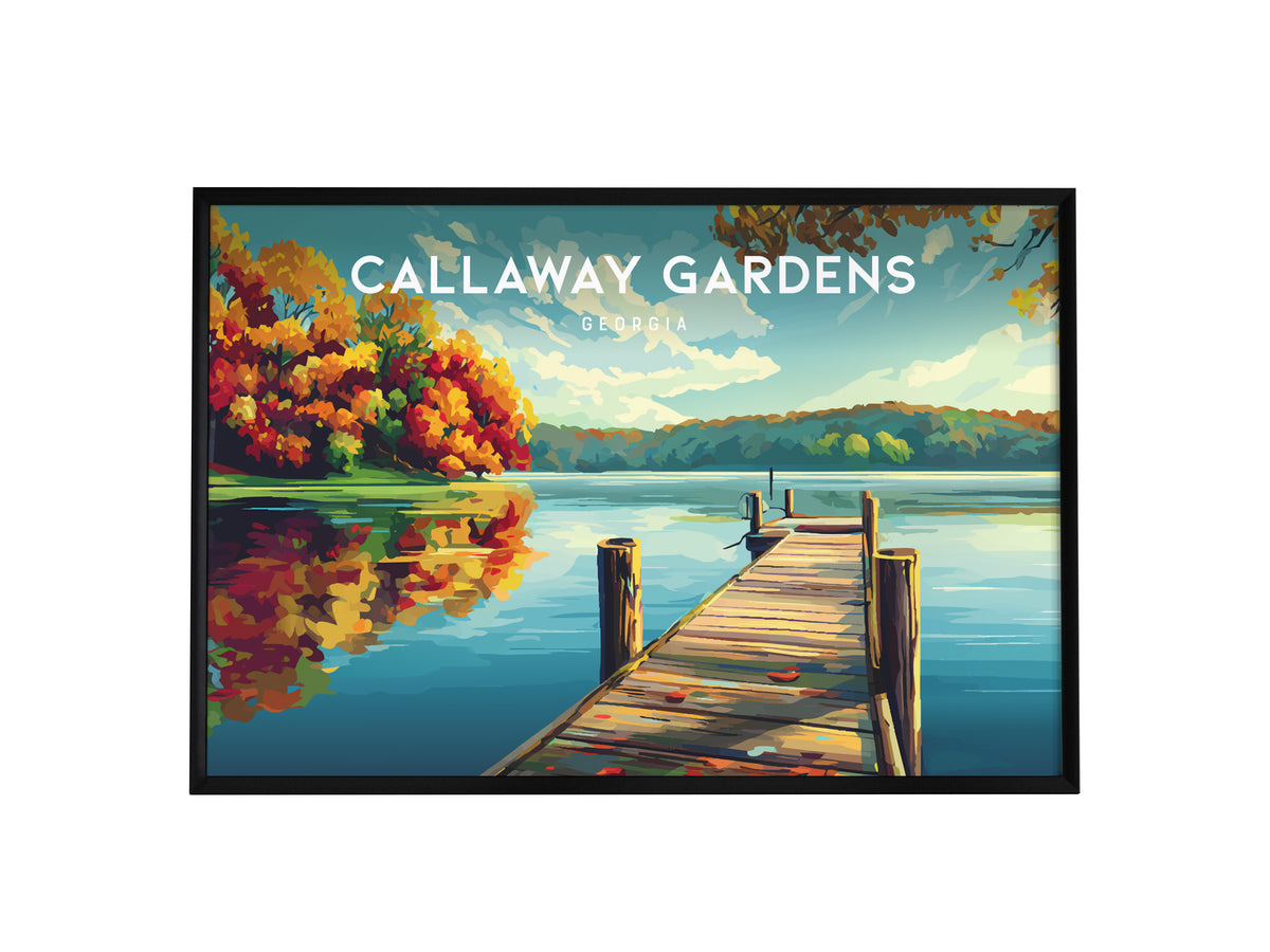 Callaway Gardens, Georgia Landscape Poster | Vacation Wall Art Framed or Unframed — framed wall art, 24x36 in