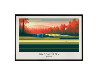 Shadow Creek Landscape Matte Border Poster | Nevada Framed or Unframed Golf Course Print — framed wall art, 24x36 in