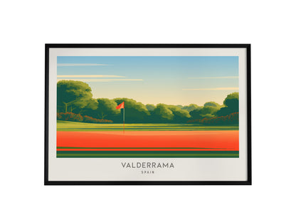 Valderrama Landscape Matte Border Poster | Spain Links Poster & Country Club Decor — framed wall art, 24x36 in