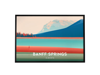 Banff Springs, Alberta Landscape Poster | Links Poster & Framed or Unframed Wall Art — framed wall art, 24x36 in