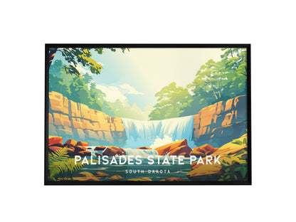 Palisades State Park Landscape Poster | South Dakota Vacation Wall Art — framed wall art, 24x36 in