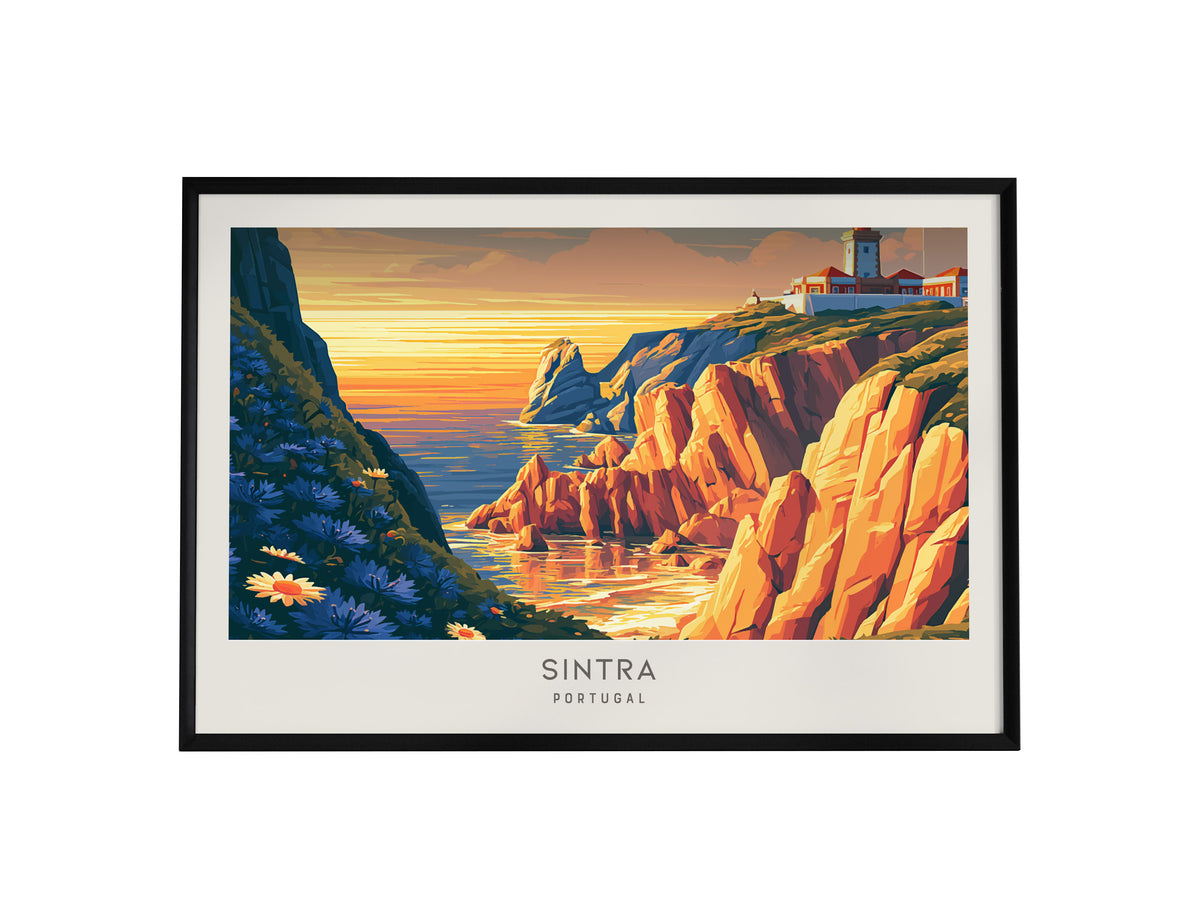 Sintra Landscape Matte Border Poster | Portugal Travel Wall Art — framed wall art, 24x36 in