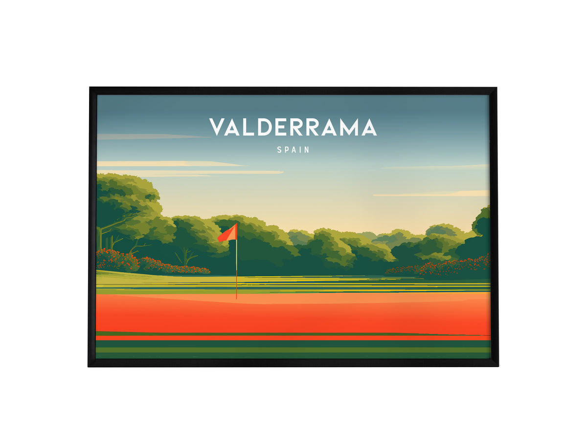 Valderrama Landscape Poster | Spain Golf Course Print & Golfer Gift Wall Art — framed wall art, 24x36 in