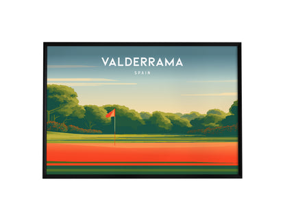 Valderrama Landscape Poster | Spain Golf Course Print & Golfer Gift Wall Art — framed wall art, 24x36 in