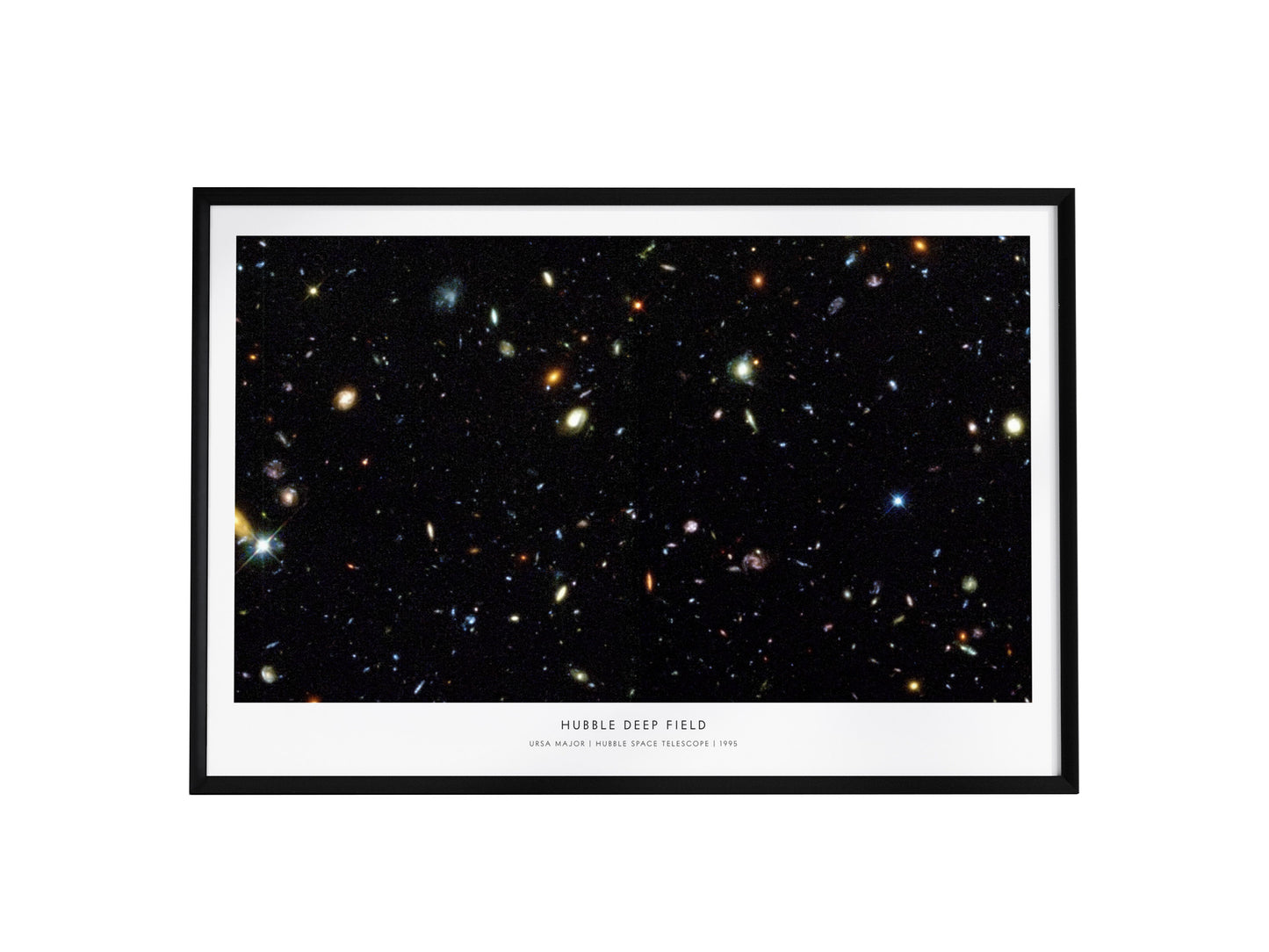 Hubble Deep Field Landscape Poster | Ursa Major NASA Astronomy Print Space Photography Wall Art — framed wall art, 24x36 in