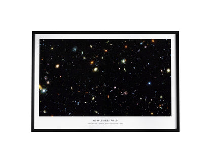 Hubble Deep Field Landscape Poster | Ursa Major NASA Astronomy Print Space Photography Wall Art — framed wall art, 24x36 in