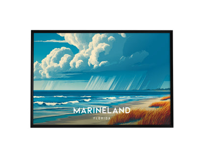 Marineland Landscape Poster | Florida Travel Wall Art — framed wall art, 24x36 in