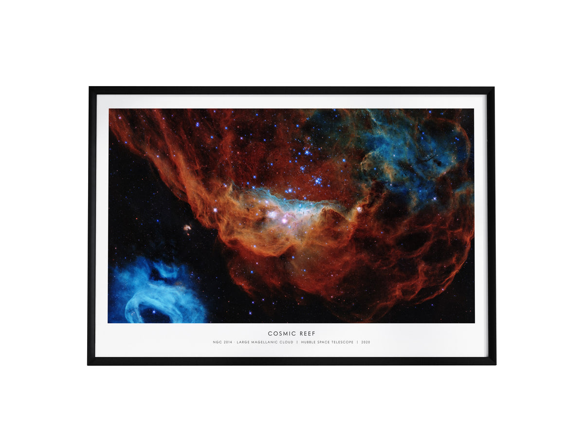 Cosmic Reef Landscape Poster | NGC 2014 · Large Magellanic Cloud Galaxy Wall Art NASA Space Photography — framed wall art, 24
