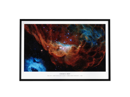 Cosmic Reef Landscape Poster | NGC 2014 · Large Magellanic Cloud Galaxy Wall Art NASA Space Photography — framed wall art, 24