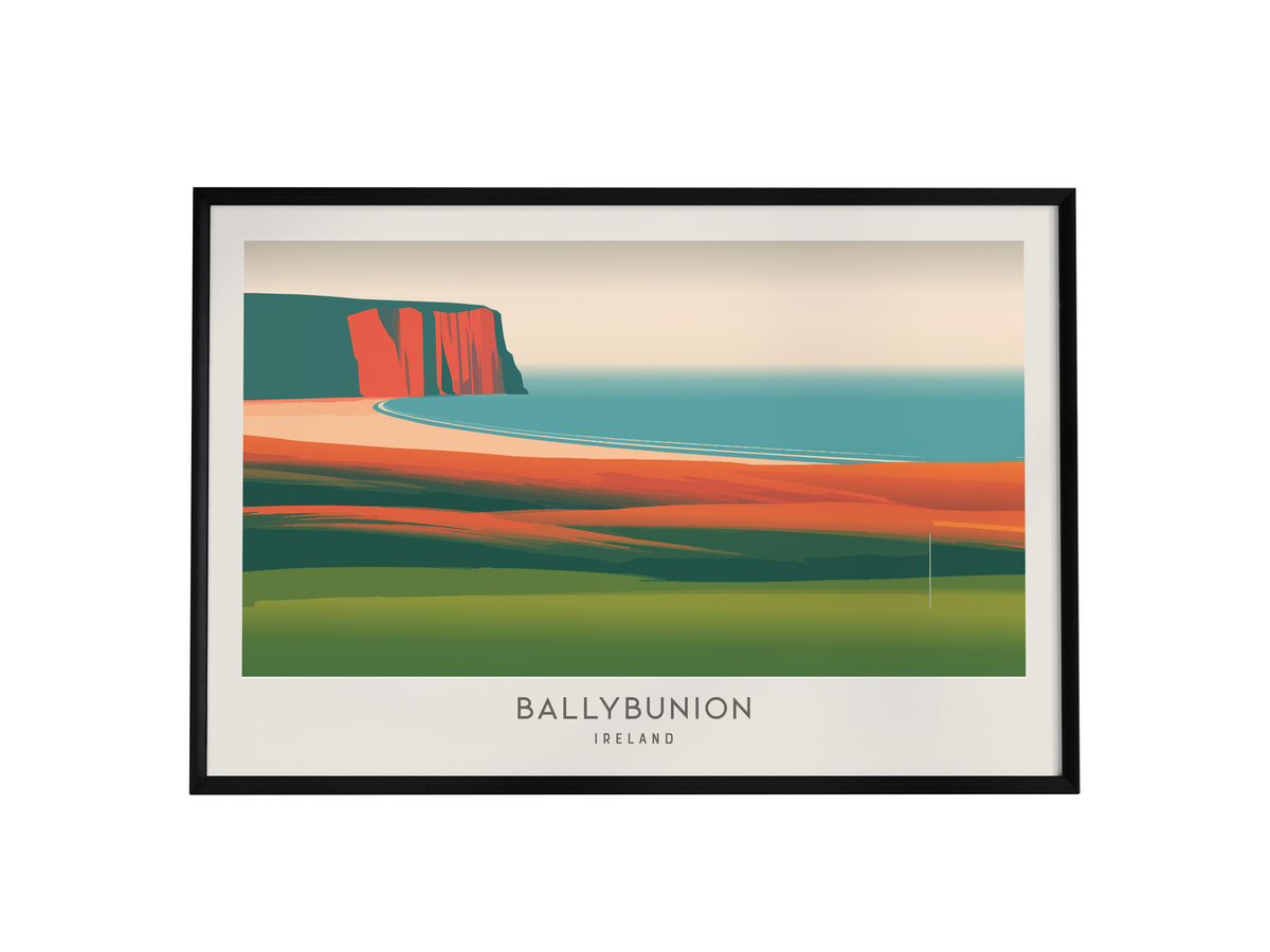 Ballybunion Landscape Matte Border Poster | Ireland Framed or Unframed Golf Wall Art — framed wall art, 24x36 in