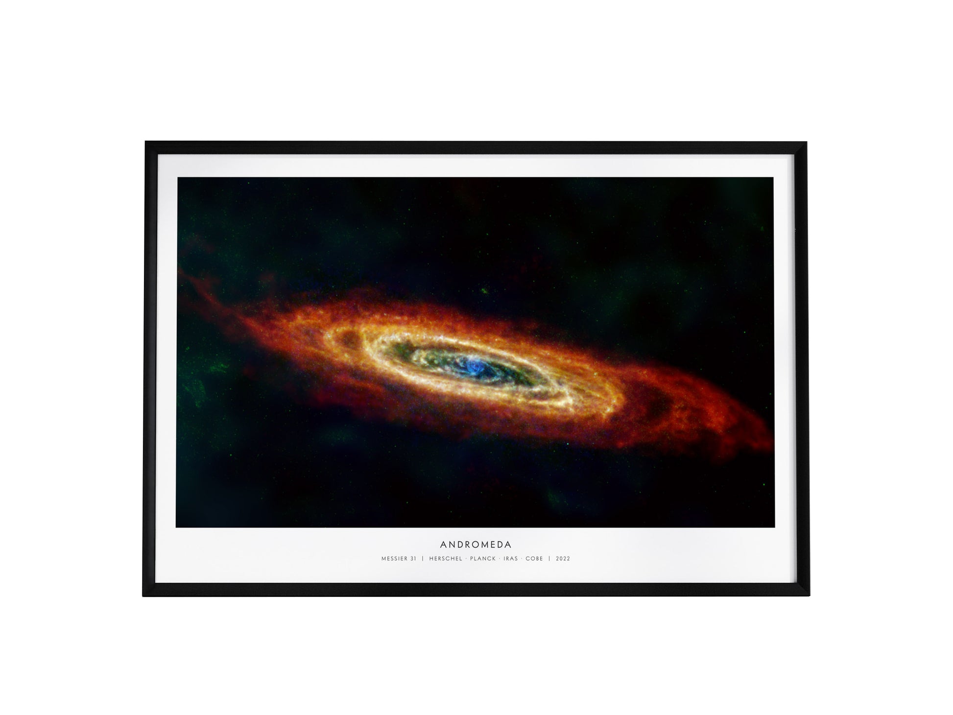 Andromeda Landscape Poster | Messier 31 Galaxy Wall Art NASA Space Photography Print — framed wall art, 24x36 in
