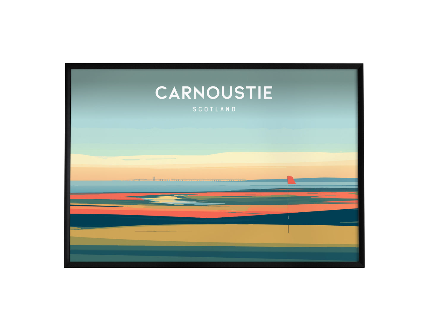 Carnoustie Landscape Poster | Scotland Golf Wall Art Framed or Unframed — framed wall art, 24x36 in