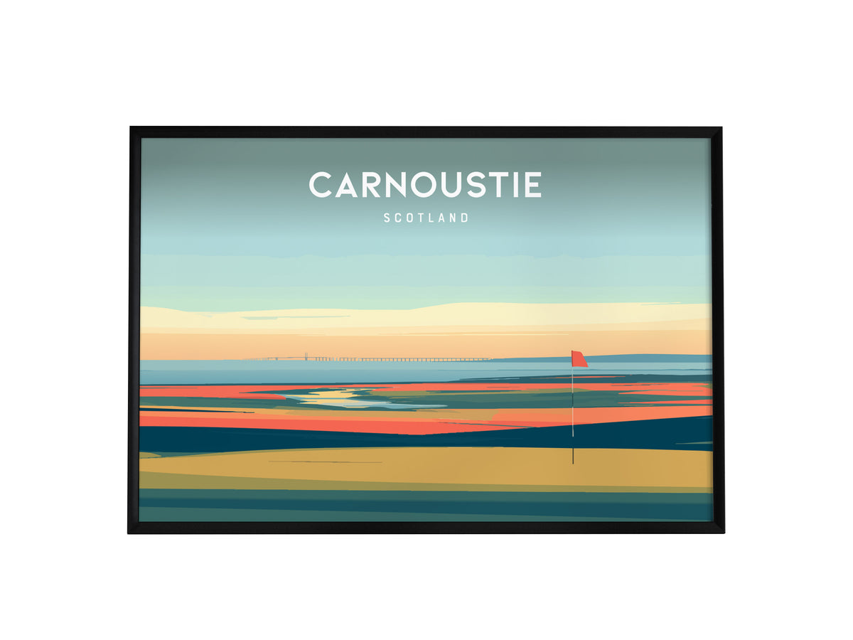 Carnoustie Landscape Poster | Scotland Golf Wall Art Framed or Unframed — framed wall art, 24x36 in