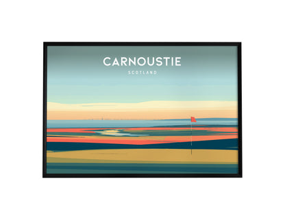 Carnoustie Landscape Poster | Scotland Golf Wall Art Framed or Unframed — framed wall art, 24x36 in