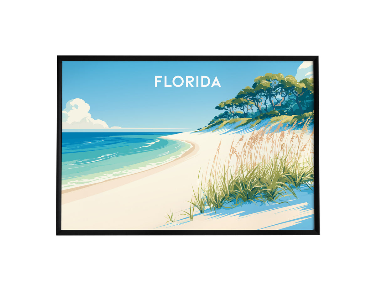 Florida Landscape Poster | Travel Wall Art — framed wall art, 24x36 in