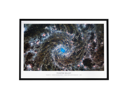 PHANTOM GALAXY Landscape Poster | NASA Space Photography Wall Art — framed wall art, 24x36 in