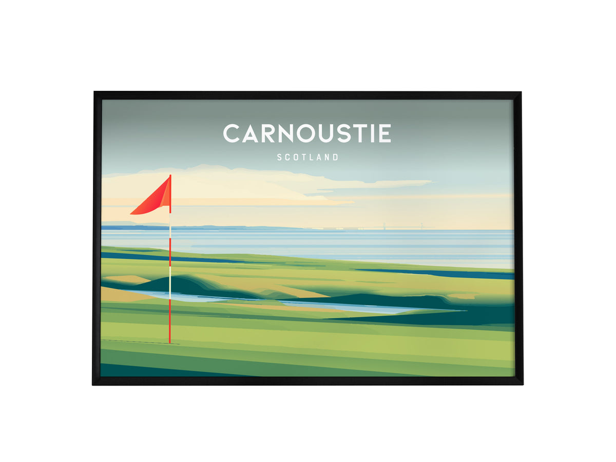 Carnoustie Landscape Poster | Scotland Golf Wall Art Framed or Unframed — framed wall art, 24x36 in