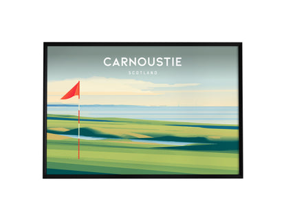 Carnoustie Landscape Poster | Scotland Golf Wall Art Framed or Unframed — framed wall art, 24x36 in