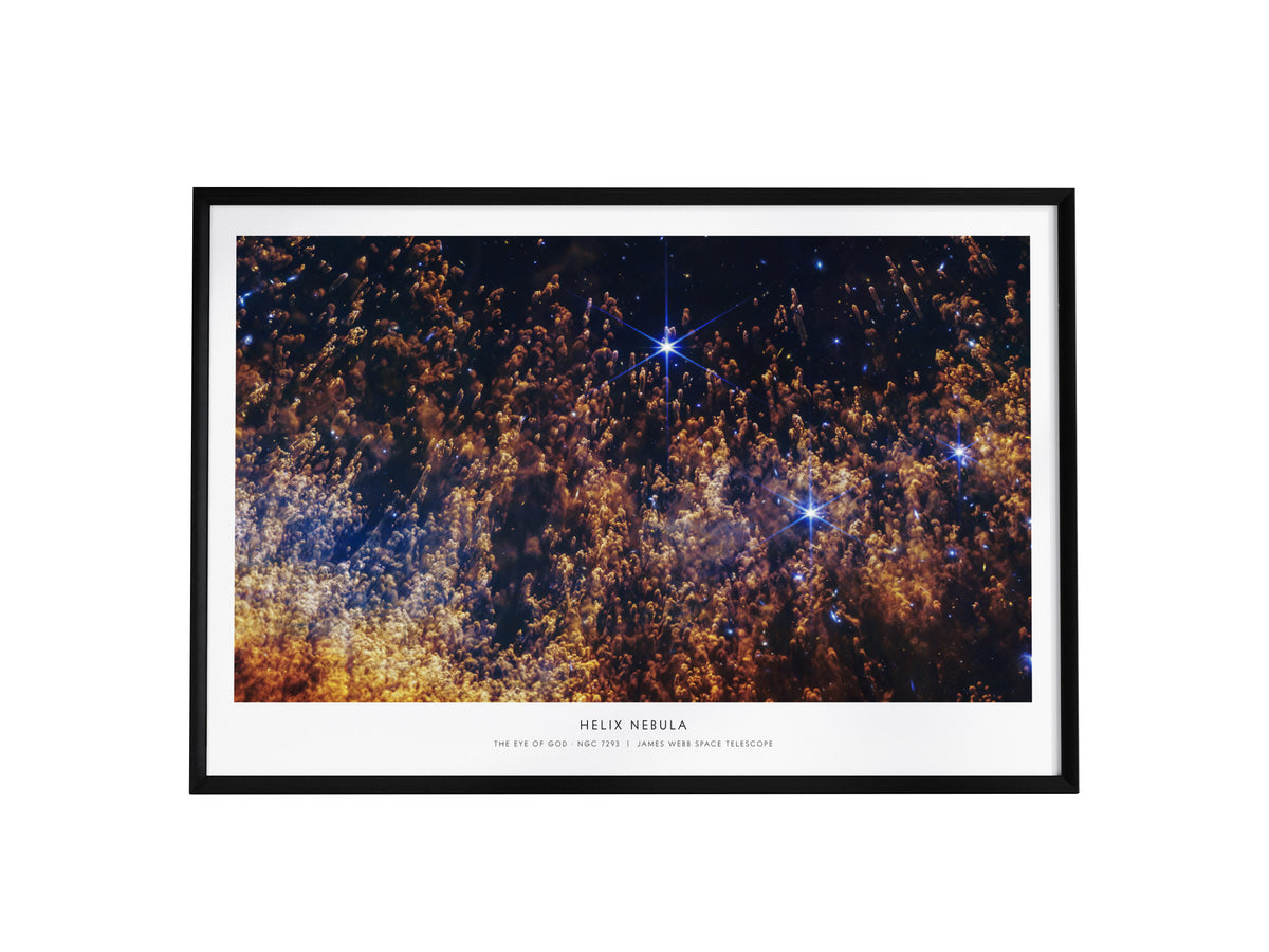 Helix Nebula Landscape Poster | The Eye of God · NGC 7293 Astronomy Print NASA Wall Art — framed wall art, 24x36 in