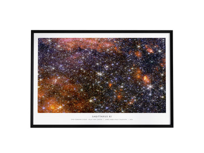 Sagittarius B2 Landscape Poster | NASA Star-forming Cloud · Milky Way Center Galaxy Wall Art — framed wall art, 24x36 in