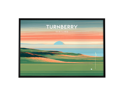 Turnberry Landscape Poster | Scotland Golf Wall Art & Framed or Unframed — framed wall art, 24x36 in