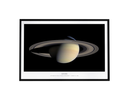 Saturn Landscape Poster | Captured by Nasa's Cassini Spacecraft | NASA Cassini Spacecraft Astronomy Print Space Photography W