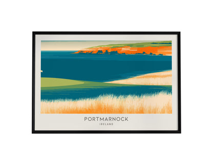 Portmarnock Landscape Matte Border Poster | Ireland Golf Wall Art & Framed or Unframed Decor — framed wall art, 24x36 in