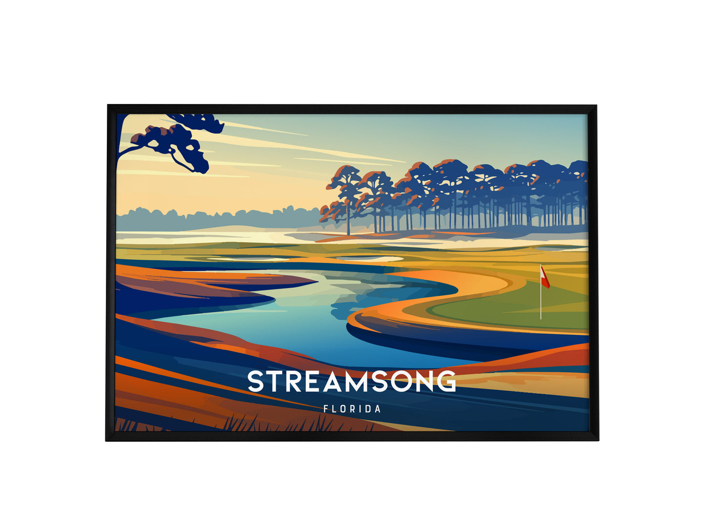 Streamsong, Florida Landscape Poster | Golf Wall Art & Framed or Unframed Wall Art — framed wall art, 24x36 in