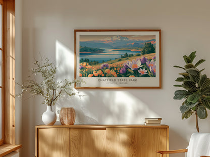 Chatfield State Park Landscape Matte Border Poster | Littleton, Colorado Framed or Unframed Destination Print — framed and re