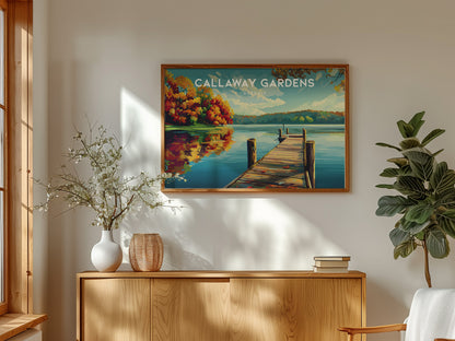 Callaway Gardens, Georgia Landscape Poster | Vacation Wall Art Framed or Unframed — framed and ready to hang