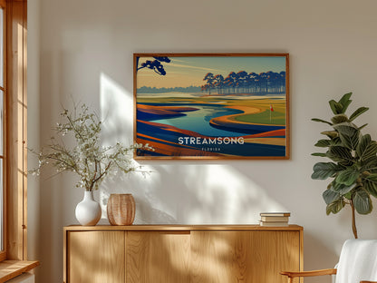 Streamsong, Florida Landscape Poster | Golf Wall Art & Framed or Unframed Wall Art — framed and ready to hang
