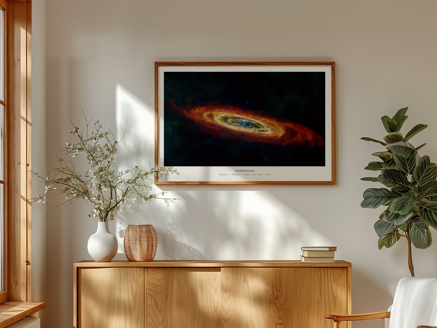 Andromeda Landscape Poster | Messier 31 Galaxy Wall Art NASA Space Photography Print — framed and ready to hang