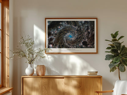 PHANTOM GALAXY Landscape Poster | NASA Space Photography Wall Art — framed and ready to hang