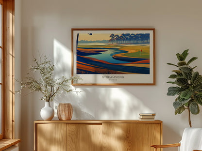 Streamsong Landscape Matte Border Poster | Florida Travel Wall Art — framed and ready to hang