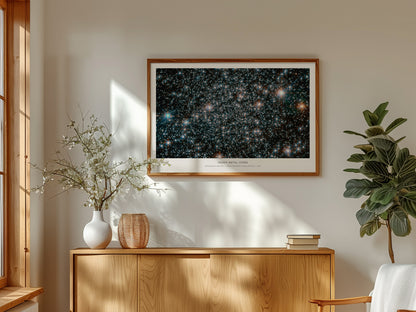 Heavy Metal Stars Landscape Poster | Reticulum II Galaxy NASA Astronomy Print Space Photography Wall Art — framed and ready t