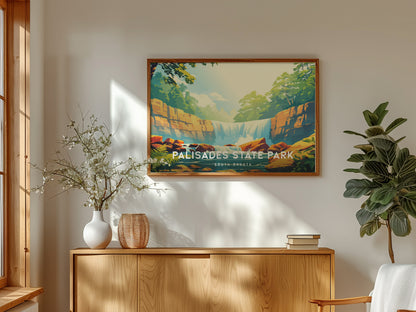 Palisades State Park Landscape Poster | South Dakota Vacation Wall Art — framed and ready to hang