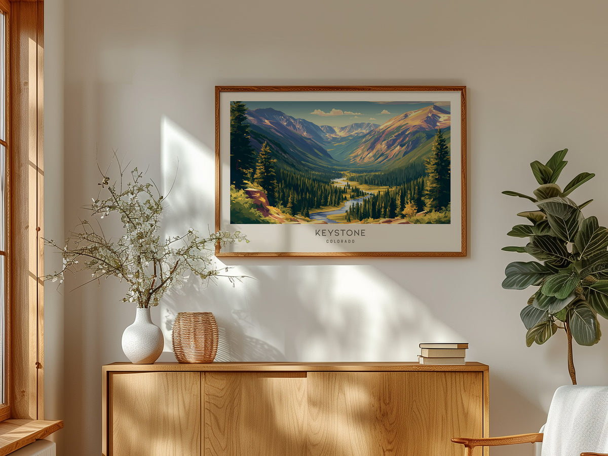 Keystone Landscape Matte Border Poster | Travel Wall Art — framed and ready to hang