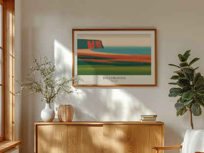 Ballybunion Landscape Matte Border Poster | Ireland Framed or Unframed Golf Wall Art — framed and ready to hang