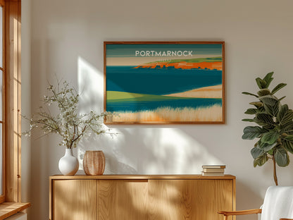 Portmarnock, Ireland Landscape Poster | Golf Course Print & Country Club Decor Wall Art — framed and ready to hang