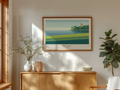 Bay Hill Landscape Matte Border Poster | Florida Travel Wall Art — framed and ready to hang