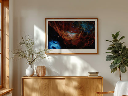 Cosmic Reef Landscape Poster | NGC 2014 · Large Magellanic Cloud Galaxy Wall Art NASA Space Photography — framed and ready to