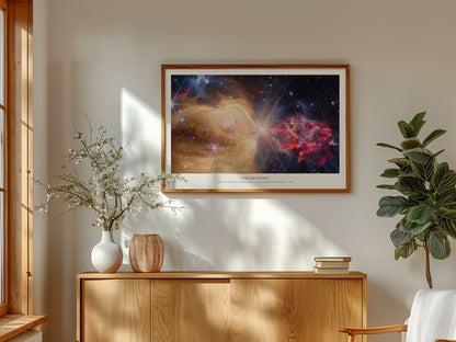 Stellar Cradle Landscape Poster | Ngc 7129 · Cepheus Constellation | NASA Astronomy Print Galaxy Wall Art — framed and ready