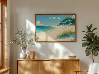 Florida Landscape Poster | Travel Wall Art — framed and ready to hang